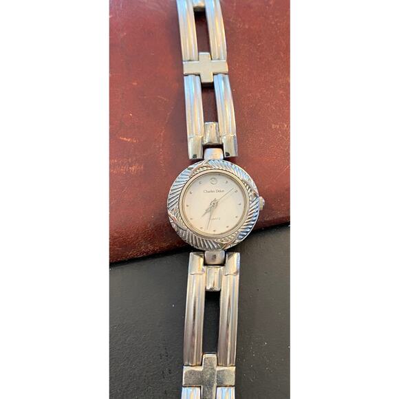 Women's Charles Delon Silver Tone Bracelet Watch, Water Resistant - Picture 3 of 3